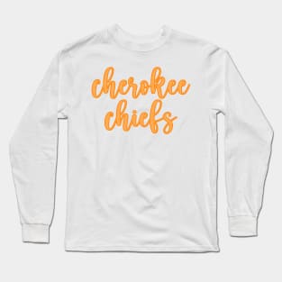 cherokee chiefs calligraphy Long Sleeve T-Shirt